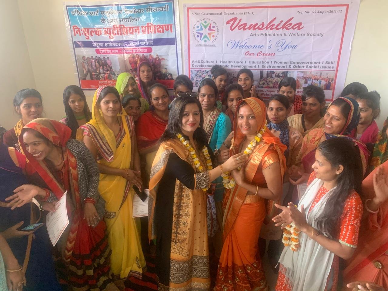 Aangan – children drawing at arts education camp, Vanshika